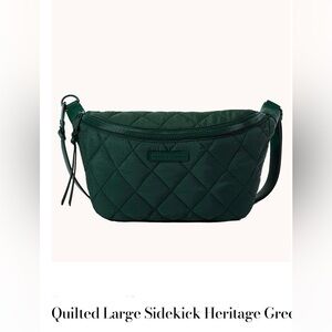 Quilted Green Crossbody Bag